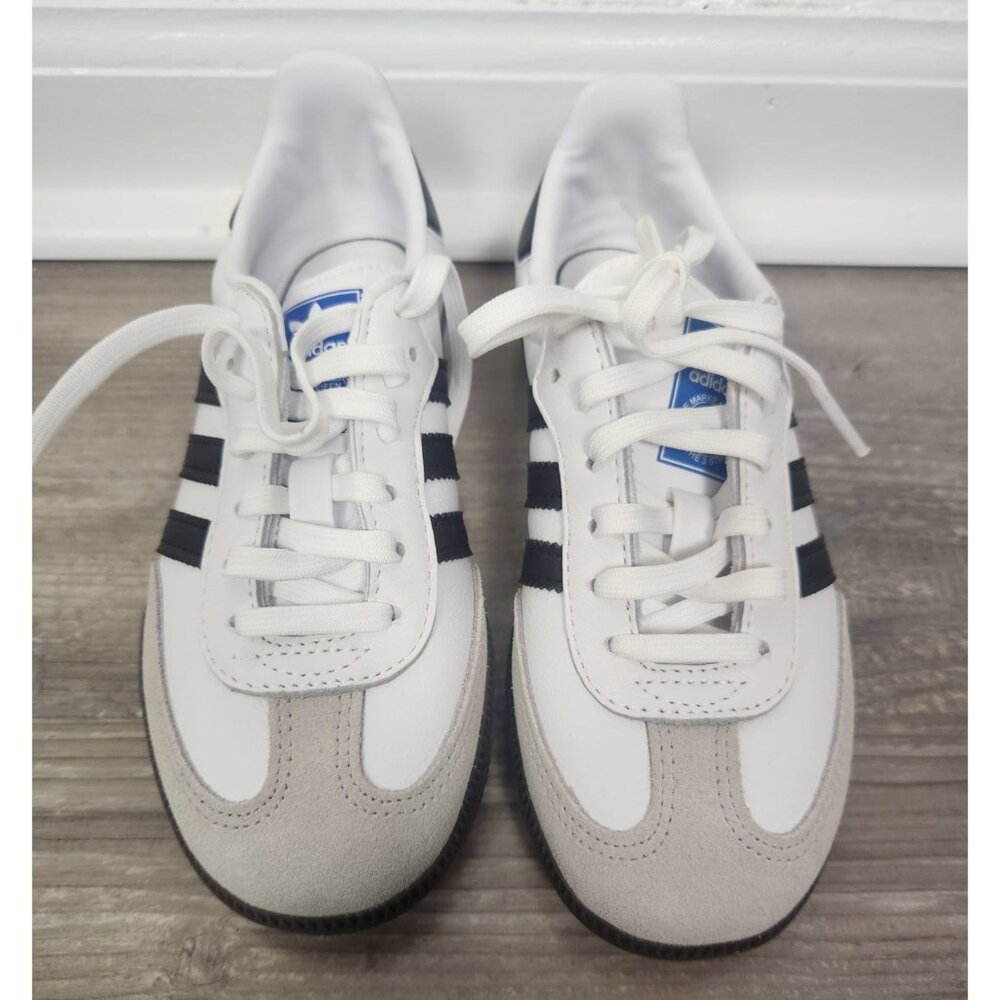 Adidas Kids Sz. 13 Samba OG Low White Black Gum Sneakers NWOT - Picture 2 of 5